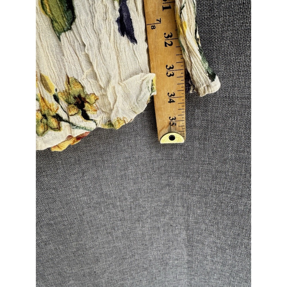 Herstyle Pull On Crinkle Floral Skirt Small Ivory Maxi Fairy Angelcore Cottage - Picture 3 of 6